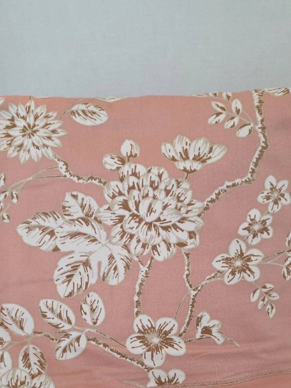 Threshold Dusty Pink White Tan Floral Botanical Cotton Full Duvet Cover